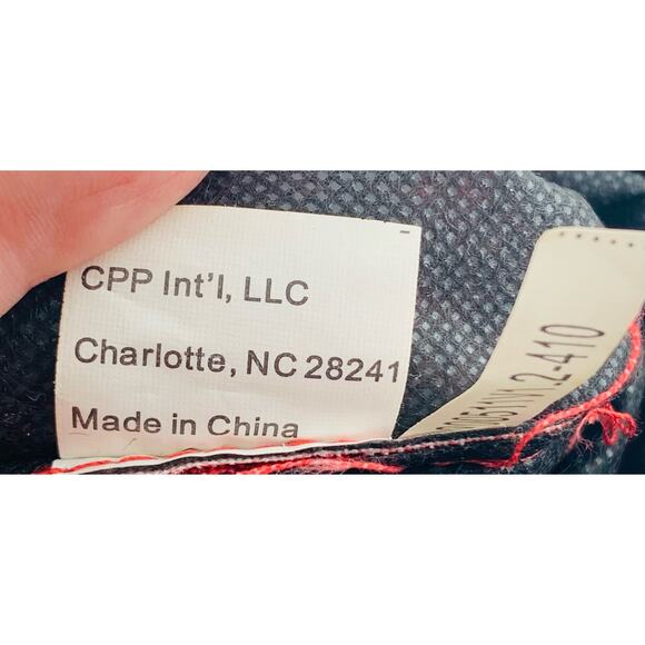 Cosmetic Bag Small Red Zipper Fabric Rock Pencil 8" x 4" Makeup Pouch Clutch - Picture 9 of 10